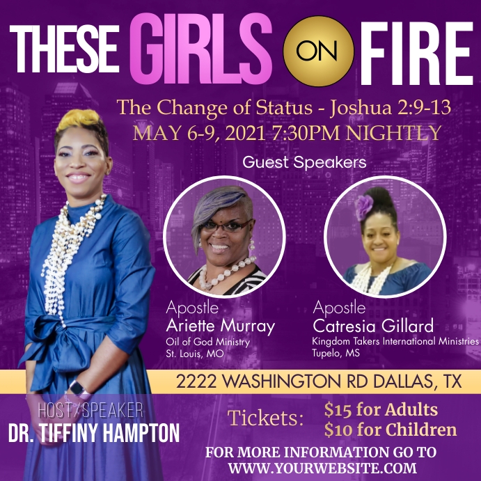 Prophetic Women's Conference Instagram Post template