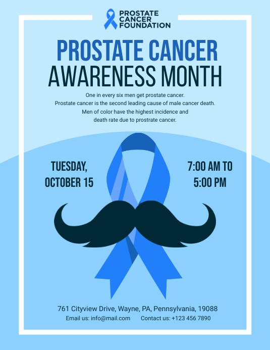 Prostate Cancer Awareness Flyer Design Template | PosterMyWall