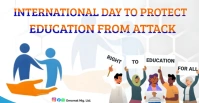 Protect education from attack Sampul Acara Facebook template