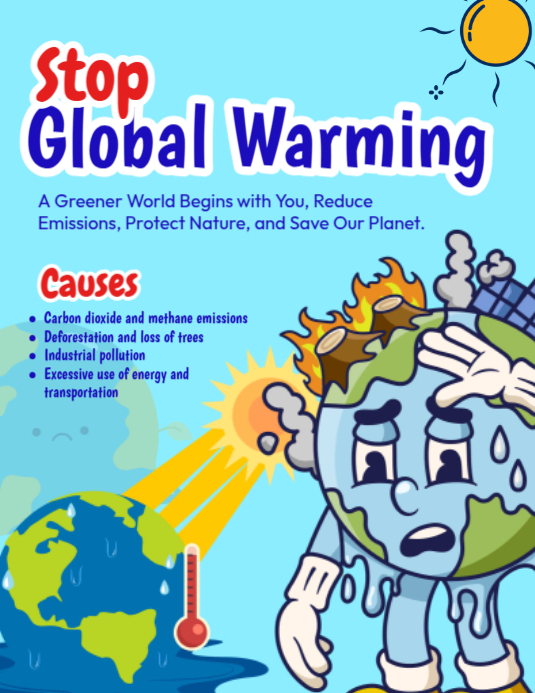 PROTECT OUR PLANET FOR FUTURE GENERATIONS Flyer (US Letter) template