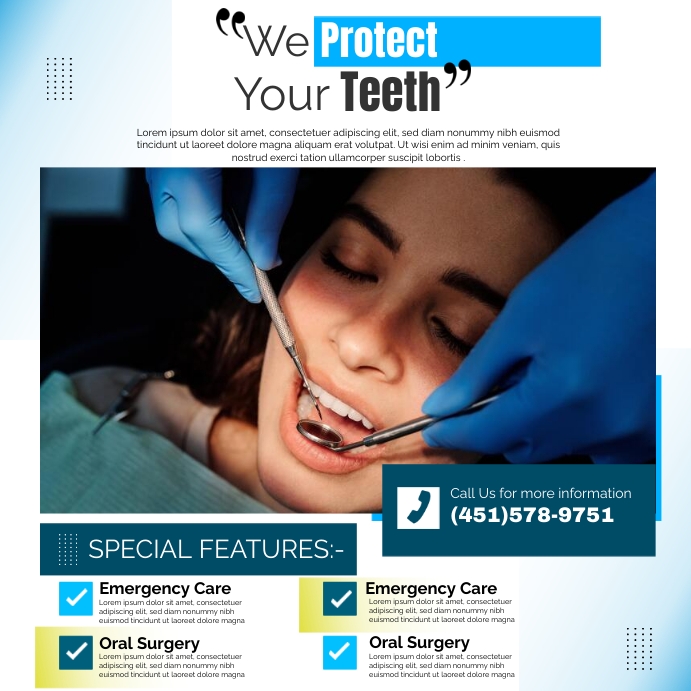 Protect Your Teeth Template | PosterMyWall