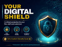 Black Cybersecurity Flyer Template