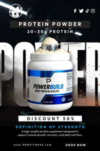 Protein Powder Affiche template