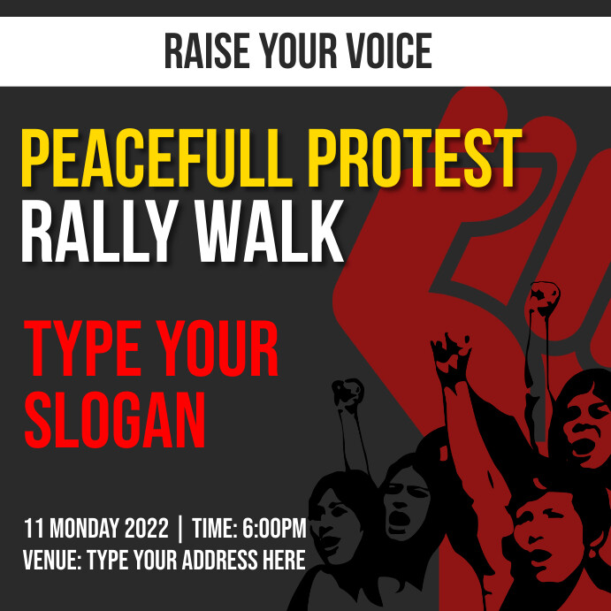 Protest Rally Poster Template | PosterMyWall