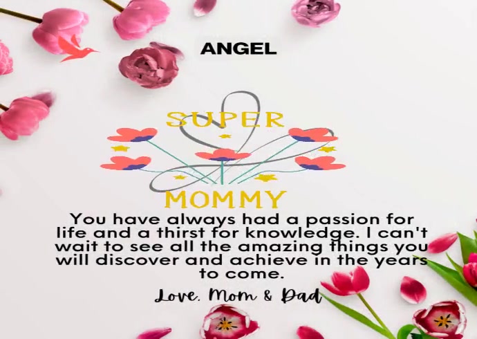 Proud of You : Celebrate Your Daughter Pocztówka template