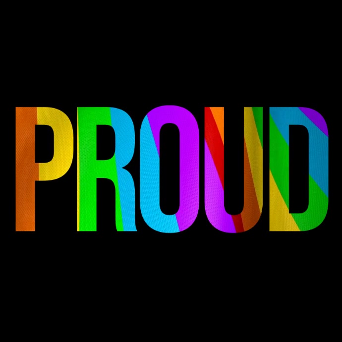 PROUD Quote - Rainbow Flag Template | PosterMyWall