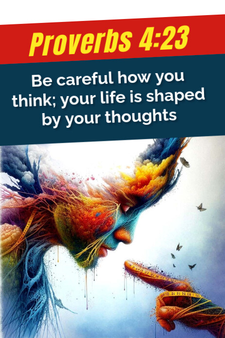 Proverbs 4:23 Poster template