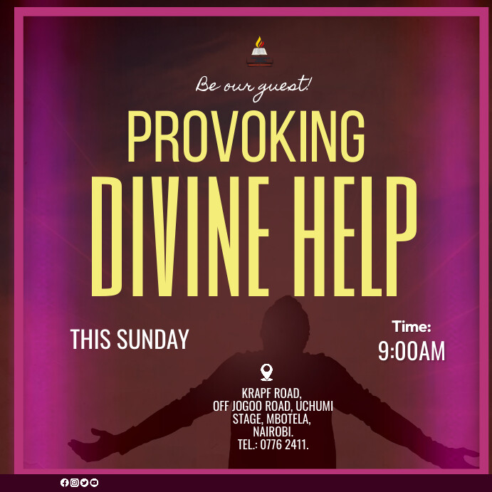 Help Divine Support provoking divine help Template | PosterMyWall