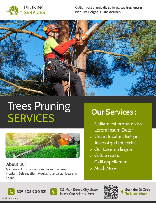 pruning and gardening services advertisement Template | PosterMyWall