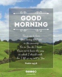 Psalm 143 Bible Verse Good Morning Instagram Post Video Template