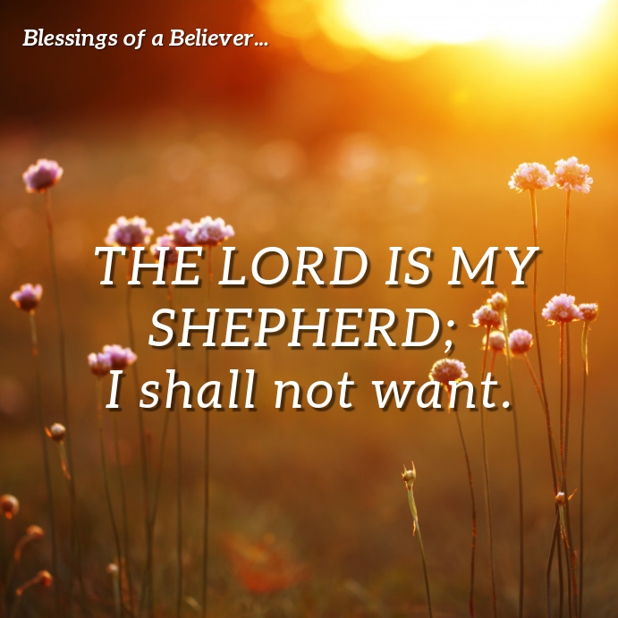 Psalm 23:1- The Lord Is My Shepherd Instagram Post template