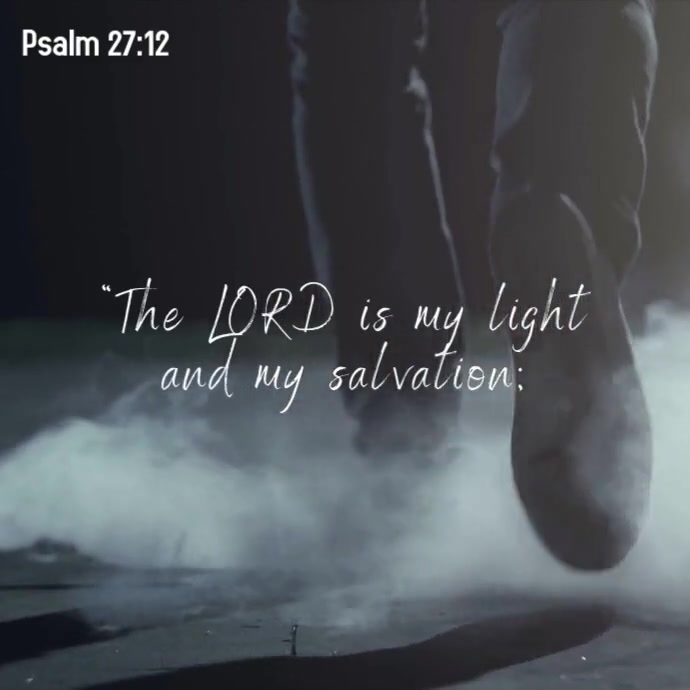 Psalm 27:12 bible quote verse facebook video Square (1:1) template