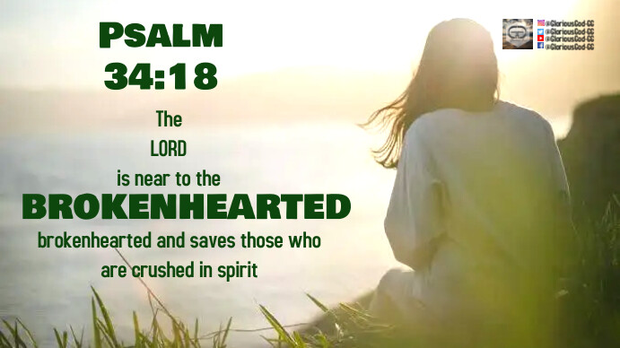 ♥Psalm 34:18 Miniatura na YouTube template