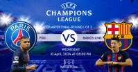 PSG VS BARCELONE Imagen Compartida en Facebook template