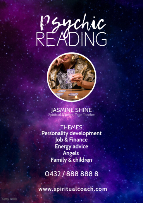 Intuitive Reading Banner Psychic Reading Services Cover header Banner Template | PosterMyWall