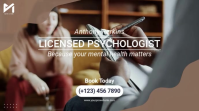 Professional Psychologist Mental Health Clinic Digital Display Video template