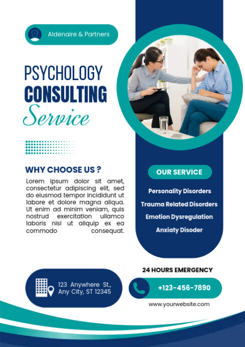 psychology consulting service template A4