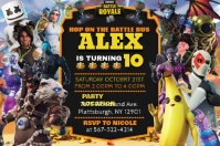 Fortnite Birthday Invite Etiqueta template