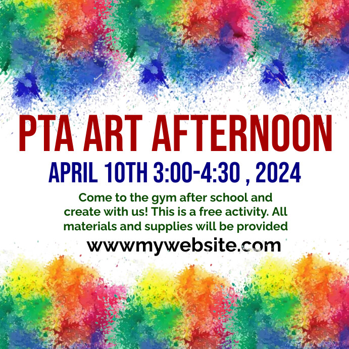 Pta Rart pta art afternoon flyers Template | PosterMyWall