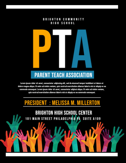 Pta Flyer (Letter pang-US) template