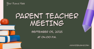 PTA Meet | Parent Teacher Association ภาพที่แชร์บน Facebook template
