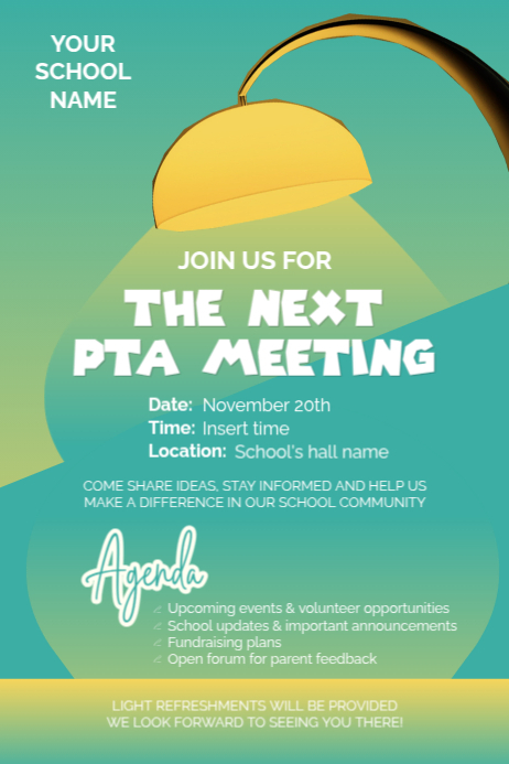 PTA Meeting Template | PosterMyWall