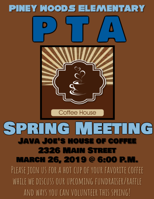 PTA Meeting Flyer Template PosterMyWall