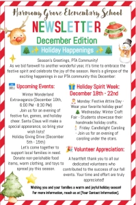 PTA Newsletter December Template Poster
