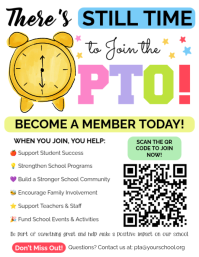 สีขาว School Membership Drive Flyer Template