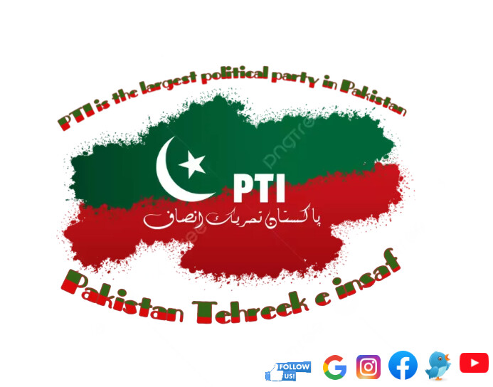 PTI Pakistan flag logo flyer poster design Template | PosterMyWall