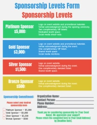 PTO PTA Sponsorship Levels Form Iflaya (Incwadi ye-US) template