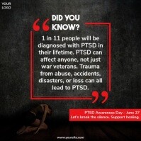 PTSD Awareness Day Instagram Post Template Instagram-opslag