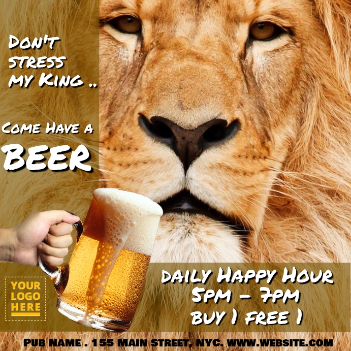 Copy of Pub happy hour design PosterMyWall