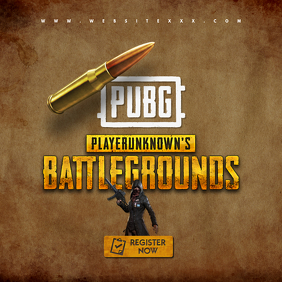 PUBG Game Tournament poster Album Cover template