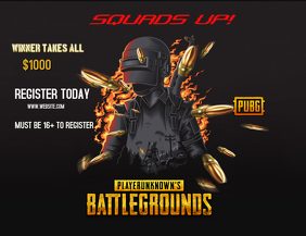 PUBG SQUAD UP Flyer (US Letter) template