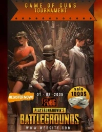 PUBG TOURNAMENT TEMPLATE Flyer (US Letter)