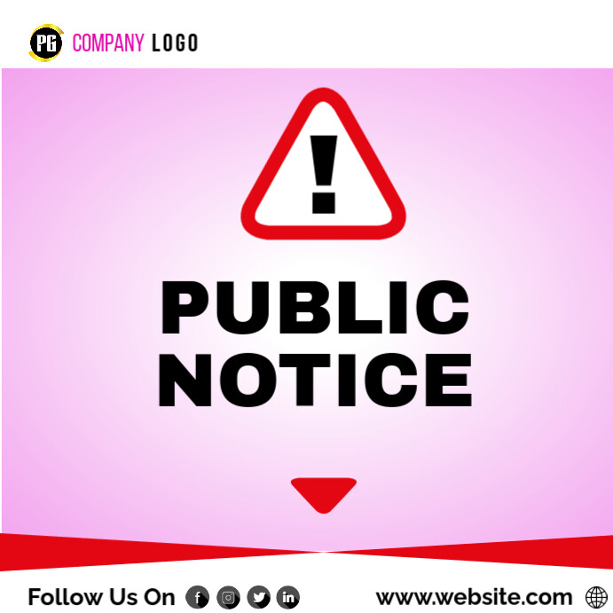 Public Notice Template