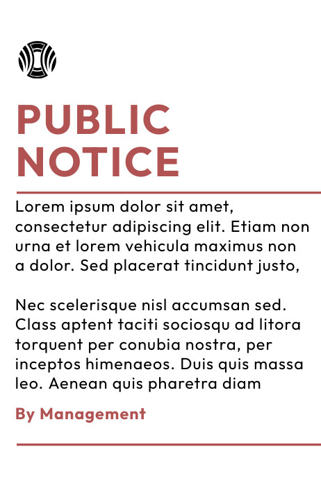Public notice flyer Template | PosterMyWall