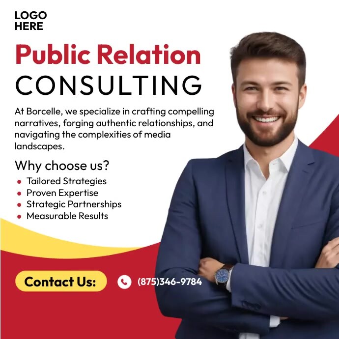 Public Relation Consulting Pos Instagram template