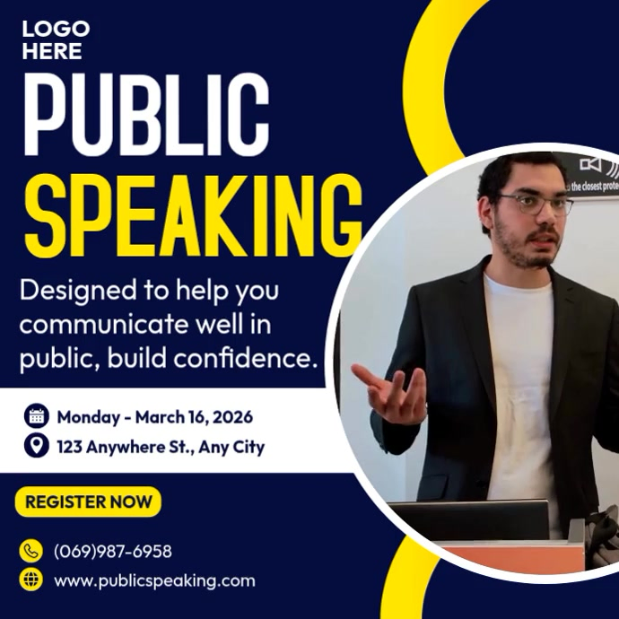 Public Speaking Template | PosterMyWall