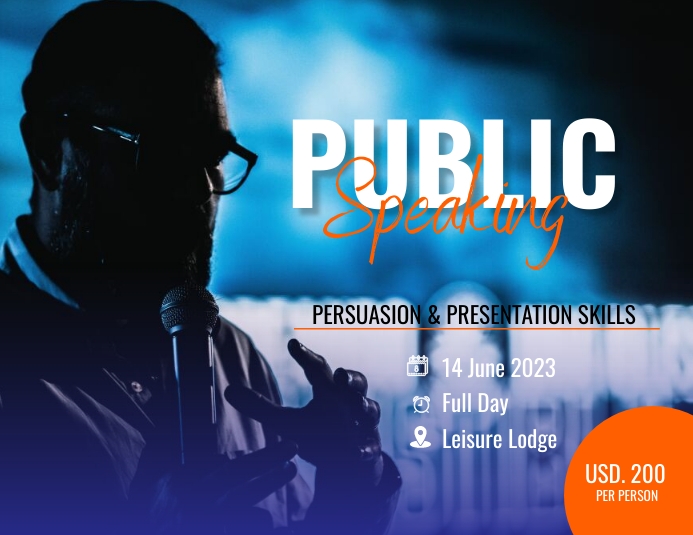 Public Speaking Flyer Template | PosterMyWall