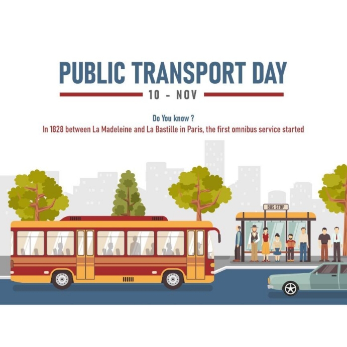 Public Transport Day Instagram Post template