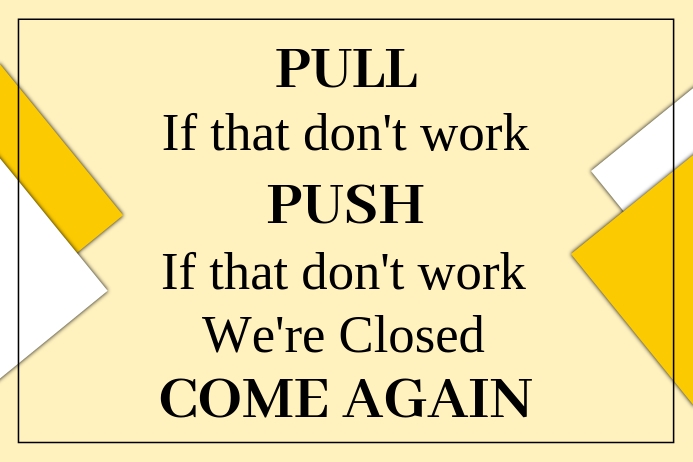Copy of Pull and Push Shop Ad Template | PosterMyWall