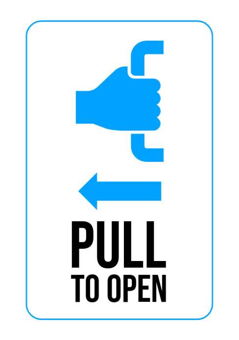 Pull To Open Sticker Template | PosterMyWall