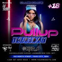 PULL UP THURSDAY PARTY FLYER TEMPLATE Publicação no Instagram
