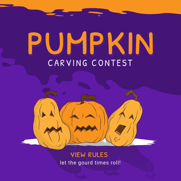 Pumpkin Carving Contest Template PosterMyWall