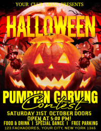 Pumpkin Carving Contest Flyer (US Letter) template