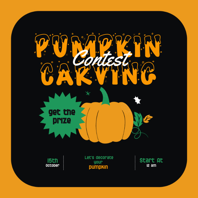 Pumpkin Carving Contest Template PosterMyWall