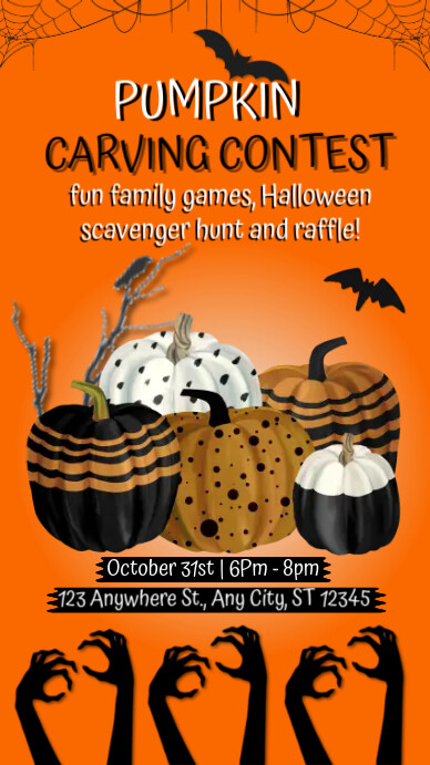 Pumpkin Carving Contest Template PosterMyWall