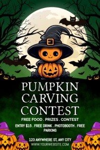 PUMPKIN CARVING CONTEST Poster template